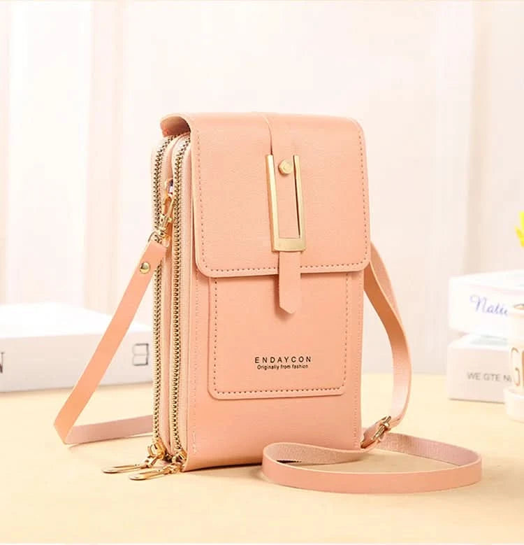 Touch Screen Cell Phone Messenger Bags Women Purse and Handbag Mini Shoulder Bag Pink Small Hand Bag Crossbody for Women  bolsos - M & M Global