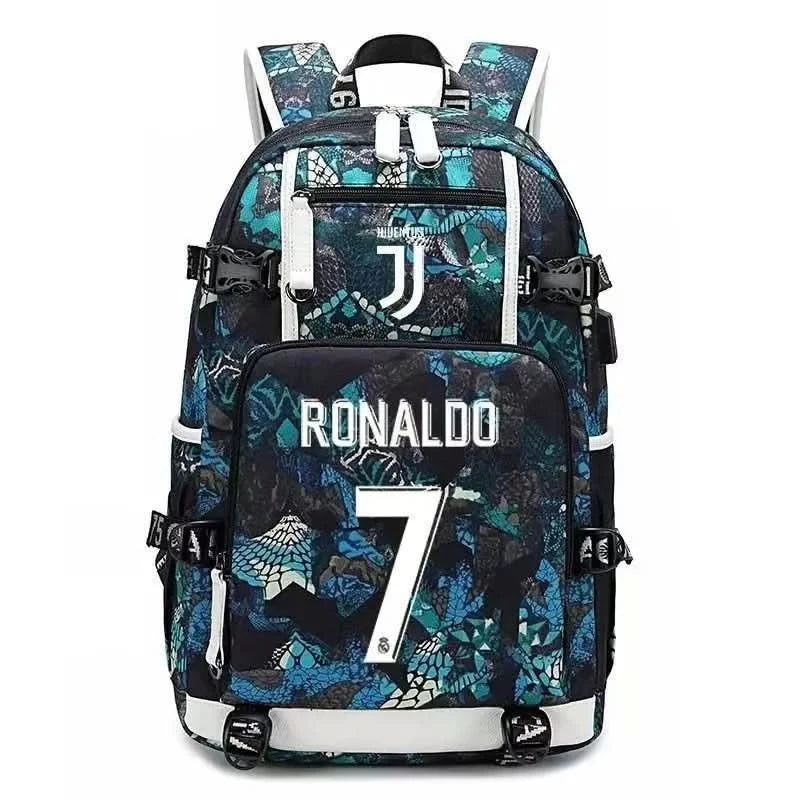 Messi C Ronaldo football bag star around high school students male and female large capacity backpack can be customized - M & M Global