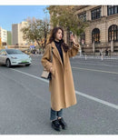 Plus Size Trendy Korean Style Woolen Coat Women's Loose Midi Student Style Jacket Autumn Winter New Arrival Small Size Outerwear
