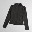 Women Long Sleeve Sport Jacket Spring Summer Gym Workout Coat Yoga Running Sports Cycling Top Casual Zipper Outfit Clothes Chic