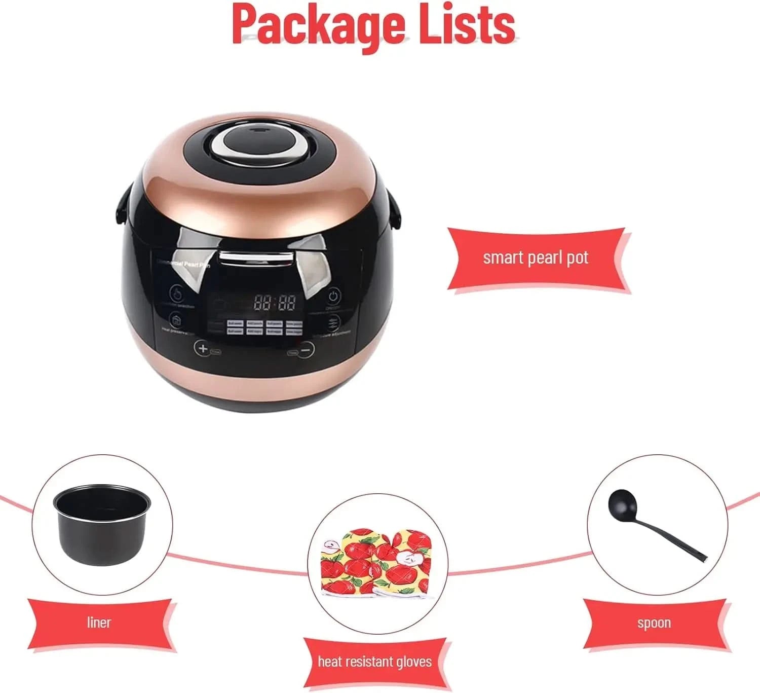 Commercial Fully Automatic Pearl Pot Black Tapioca Cooker Pearl Maker 5L, Touchscreen 110V, for Boba Tea & Bubble Tea & Milk Tea - M & M Global