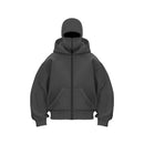 Men and women Balaclava Y2kGothic Harajuku winter new item double hooded sweatshirt men's hooded mask zipper sportswear