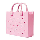 The orange guy Purple Women Fashion New EVA Punched Handbag Casual Waterproof Travel Tote Bag Fit Charms Outdoor Beach Bags - M & M Global