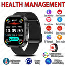 New ECG+PPG Smart Watch Men Heart Health Blood Pressure Uric Acid BMI Overall Health Analysis Professional Care Smartwatch Men