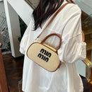 2025 new trendy and fashionable crossbody bag with niche design, woven shoulder bag for women, popular bowling bag this year - M & M Global