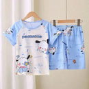 Saniro Hello Kitty Clothes Set Short Sleeve 2pcs Tshirt+Short 1 2 3 Years Old Summer New Clothing Girls Casual Loose - M & M Global
