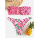 Bikinis Sets Swimsuit For Women Print Tube Up Two Pieces Bikini Push-Up Swimwear Beachwear For WomenFeminine Bikinis - M & M Global