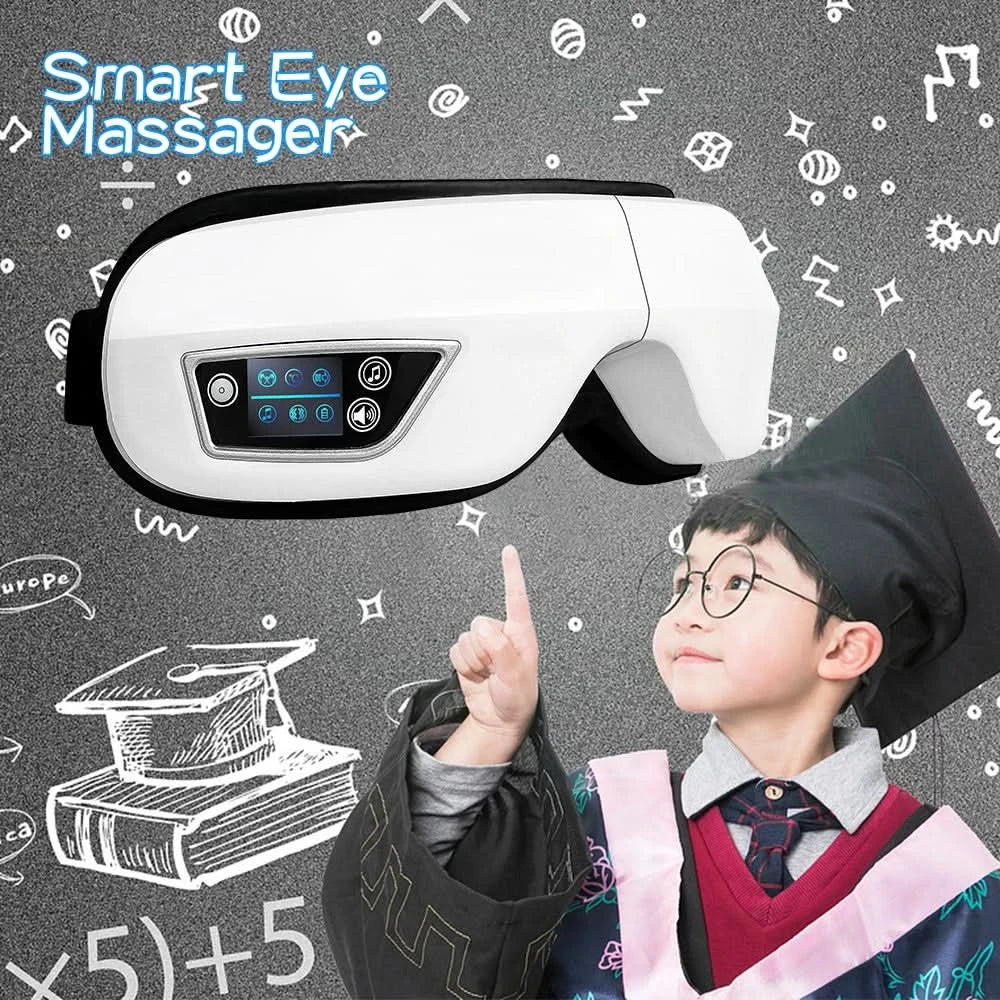 Smart Eye Massager Rechargeable Eye Mask For Dark Circles, Puffiness Dry Eyes Fatigue Relief Perfect For Sleep & Travel - M & M Global