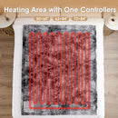 Electric Heated Blanket Throw with Faux Fur, 10-Hour Auto Shut Off, 9 Heating Levels, Fast Warming for Cozy Comfort