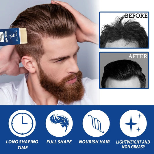 Hair Wax Stick Non-greasy Style Repair Smooth Loose Frizz Fixed Long Lasting Fluffy Broken Hair Artifact Waterproof Men Hair Gel - M & M Global