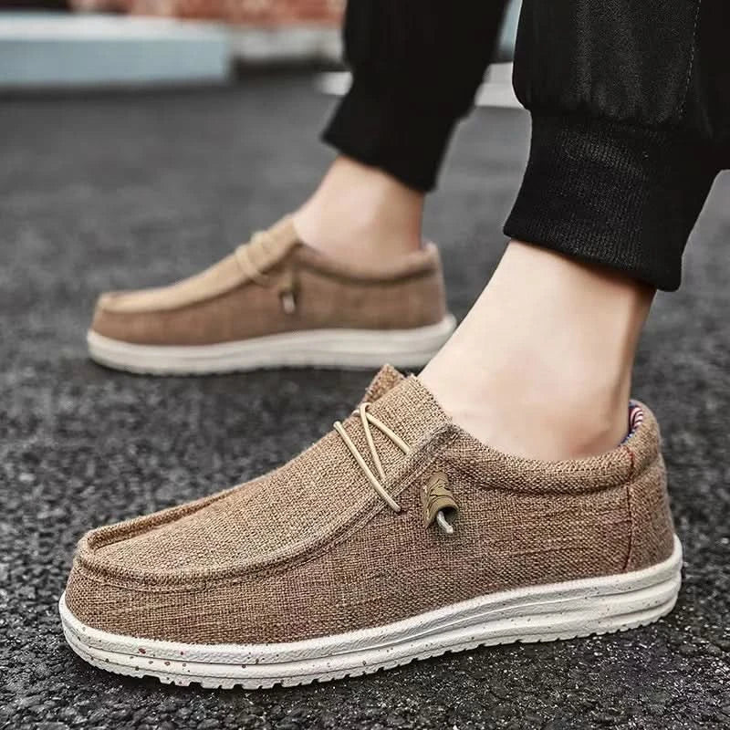 Men's Casual Shoes Lightweight Loafers Soft man Canvas Shoes Vulcanized Shoes for men Driving Flat Shoe Slip-on Outdoor Sneakers - M & M Global