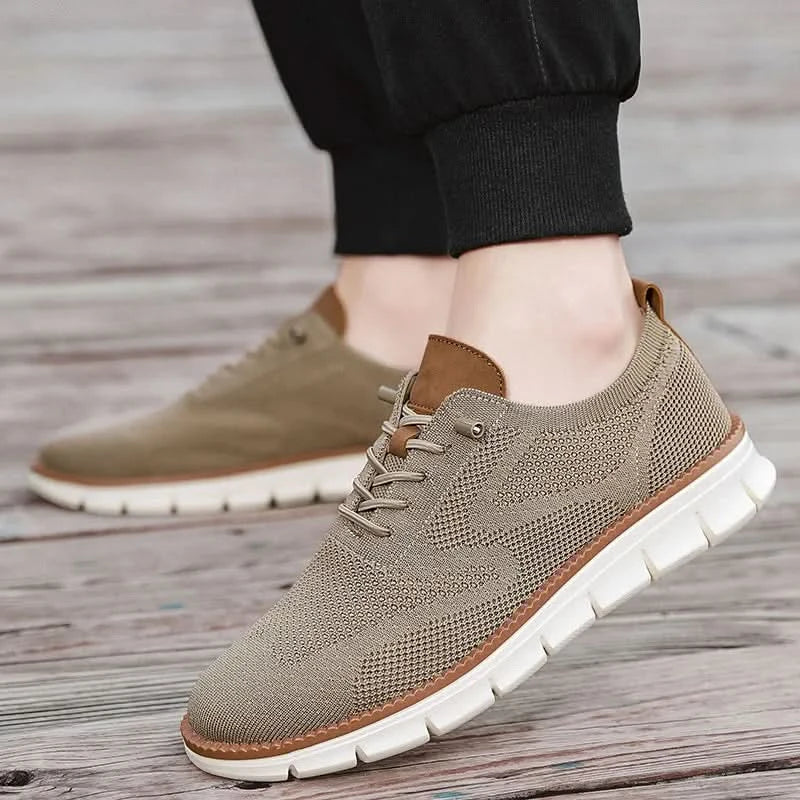 YRZL Men Casual Sports Shoes Anti Slip Wear-Resistant Breathable Cushioning Color Blocking Design Versatile Casual Sports Shoes - M & M Global