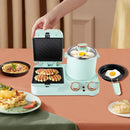 Breakfast Sandwich Maker w/Boiling Pot, 3 in 1 Breakfast Station, Retro Household Electric Mini Toaster Bread Sandwich Maker wit - M & M Global