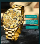 OLEVS Watches For Men Classic with Date Dress Luxury Big Face Waterproof Luminous Men's Wrist Watch Stainless Steel Men Watch - M & M Global