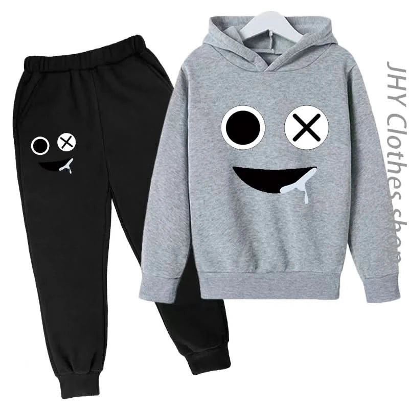 Children Set Boys Girls Kids rain Clothing  Sweatshirt 3-12 Years Toddler Printing Spring Sports game Leisure Time Hoodies - M & M Global