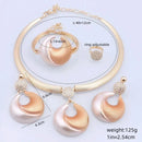 Dubai Jewelry Set For Women Silver Plated Luxury Necklace Earrings Bracelet And Ring Set Jewelry For Wedding Party Trending ﻿ - M & M Global