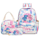 3Pcs Lilo Stitch Colorful Backpack Set With Tote and Pouch Large Capacity Lightweight And Breathable Outdoor Knapsack - M & M Global