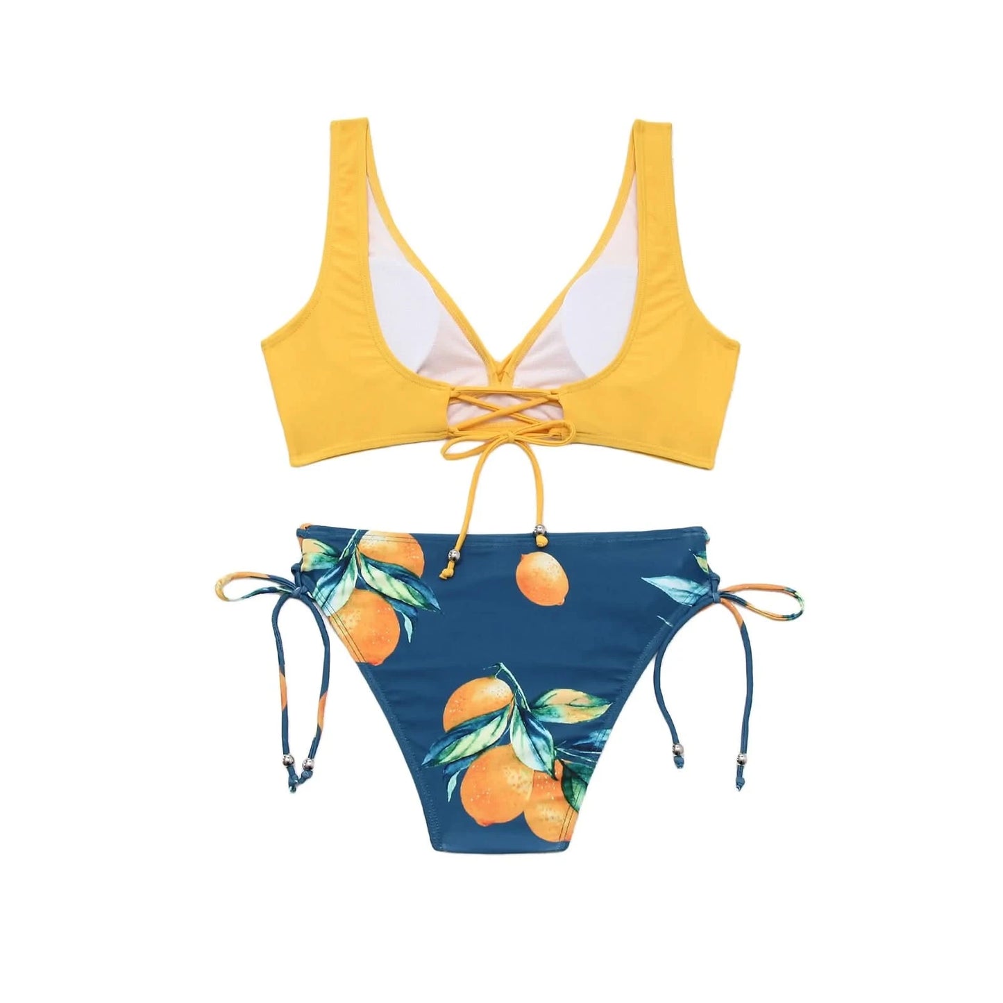 Sexy Bikini Set Women Biquini Swimwear V-Neck Push Up Two Pieces Swimsuit Floral Beachwear Female Bathing Suits Swimming Suits - M & M Global