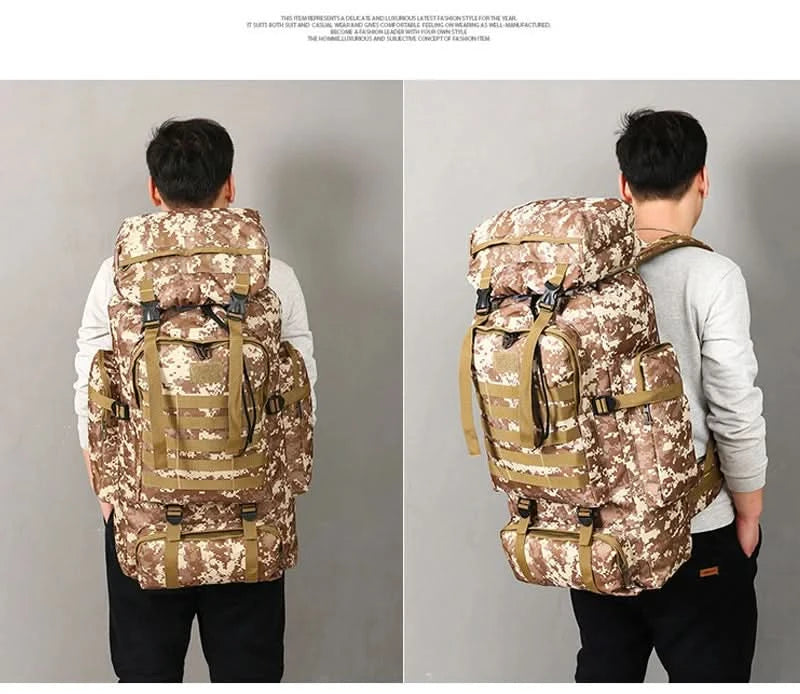 Rilibegan Men Travel Backpack Tactical Climbing Outdoor Hiking Camouflage Multifunctional Bag Men Backpack - M & M Global