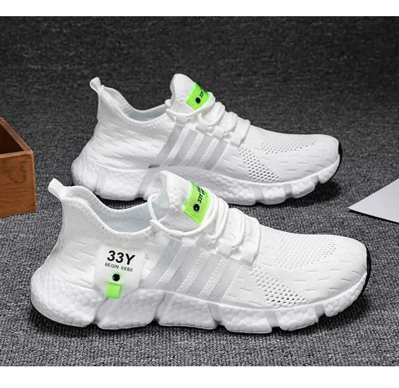 Breathable Mesh Men Shoes Trendy Lightweight Walking Flats Plus Size Male Tennis Sneakers Outdoor Running Fitness Shoes 2024 - M & M Global