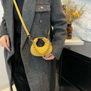 Mini Semicircle Saddle Crossbody Bag For Women Luxury Lemon Color Handbag Half Moon Bag Fashion Chain Lady Cross Body Bag - M & M Global