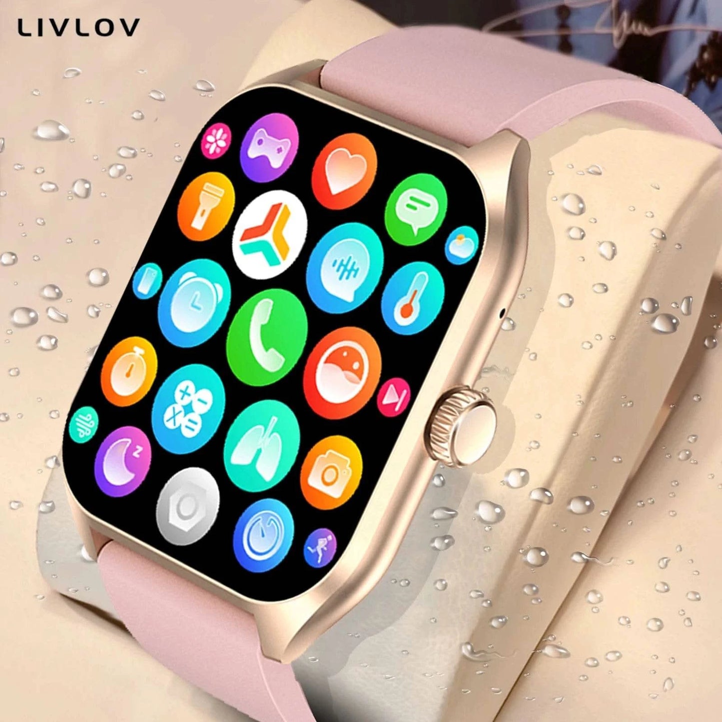 AI Voice Assistant Smart Watch for Men Women, 1.96'' HD Screen Activity Trackers with 100+Sports/ Sleep/ Heart Rate Monitor - M & M Global