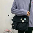 2025 Young Unisex Canvas Messenger Bag Postman Student Shoulder Bag Phone Bookbag Handbags Japanese style Daily Crossbody Bag - M & M Global