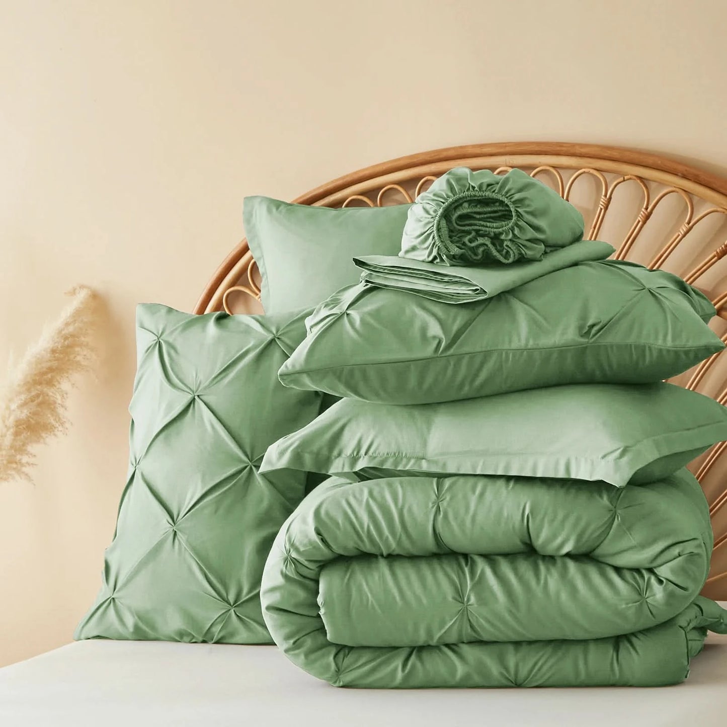 Luxury 5/7-Piece Comforter Set – Soft Queen Bed in a Bag with Sheets & Pillowcases – Twin, Full, Queen, King Sizes