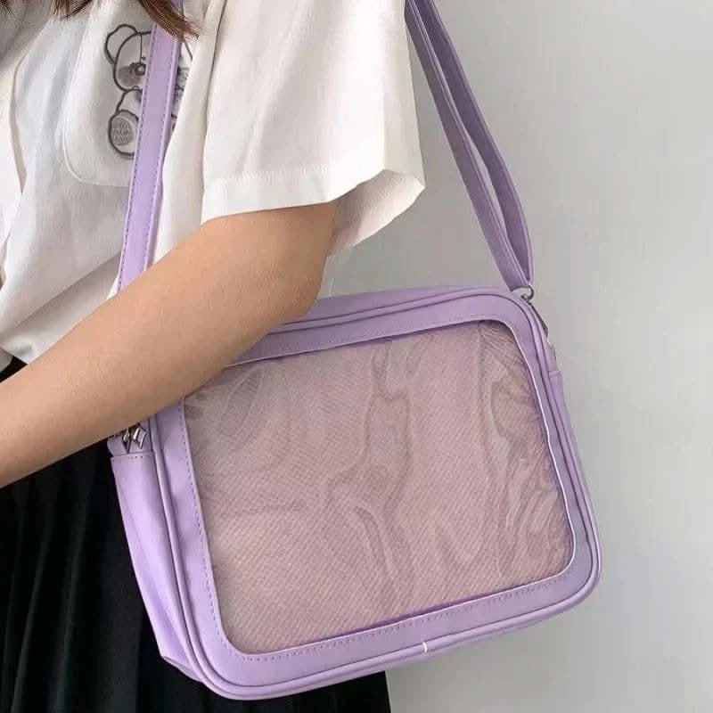 apanese High School Girls Crossbody Bags PU JK Handbags Transparent Itabag Women New bags Leather Shoulder Bag Bolso - M & M Global