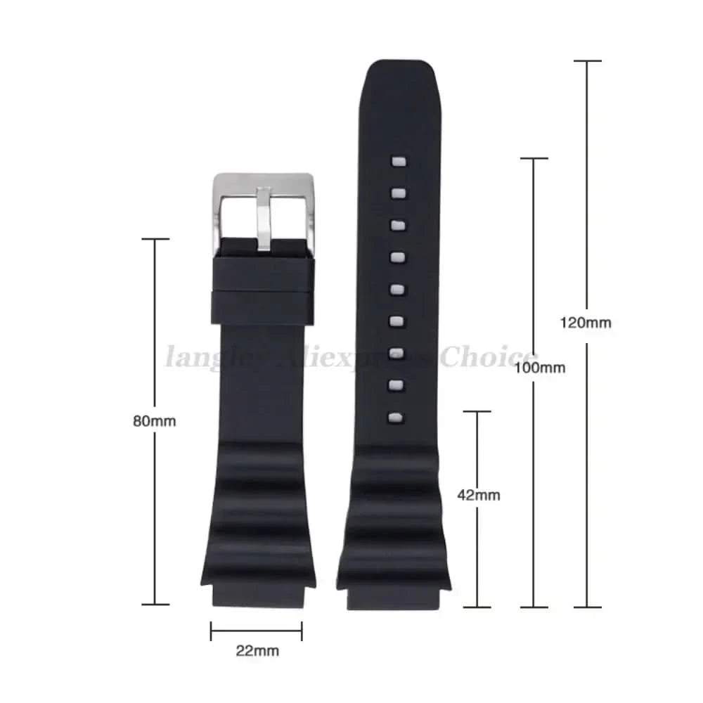 Silicone Watch Band 20mm 22mm For Rolex SUBMARINER Waterproof Diving Bracelet For Citizen For Seiko SKX007 SRP777J1 Sports Strap - M & M Global