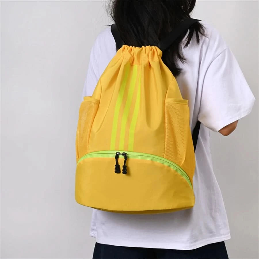 Gym Bag Fitness Backpack Women Men Basketball Backpack Outdoor Soccer Football Storage Bags Training Drawstring Sports Knapsack - M & M Global