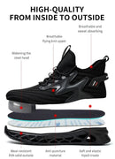 Breathable Steel Toe Boots with Met Guard Puncture Guard Lightweight Sneakers Anti-smash Industrial Safety Shoes Wear-resisting