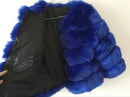 DEAT Fashion Orange Imitation Fox Fur Grass Coat Women's Round Neck Plush Thick Jacket Winter New 7A1578