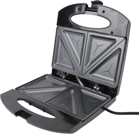 Electric Panini Press Grill, Electric Breakfast Maker Sandwich Maker with Handle Anti Stick Aluminum Electric Sandwich Press Pan - M & M Global