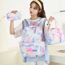 3Pcs Lilo Stitch Colorful Backpack Set With Tote and Pouch Large Capacity Lightweight And Breathable Outdoor Knapsack - M & M Global