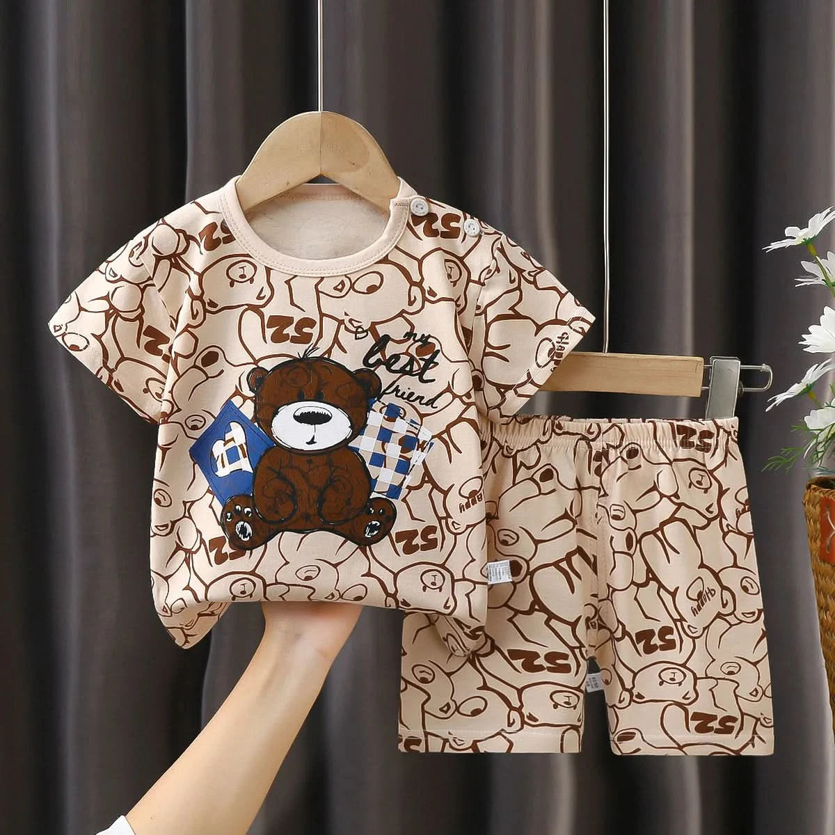 2PCS Children's Sets mother Kids Clothes Boys Girl T-shirt Shorts Summer Cotton Short sleeve Baby Children Clothing Toddler Suit - M & M Global