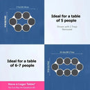 Kitchen Dining Table Turntable Kitchen Countertop Turntable 360 Degree Rotation Versatile Heat Resistant for Rectangular Table