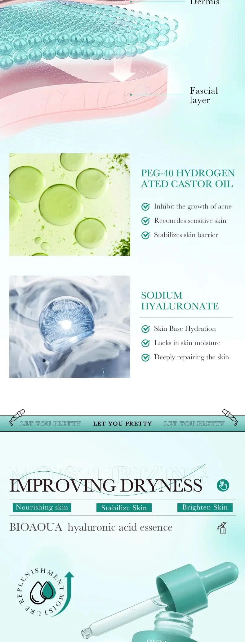 BIOAQUA Vitamin C Retinol Hyaluronic Acid Serum Moisturizing Brightening Hydrating Firming Facial Essence Beauty Face Skin Care - M & M Global