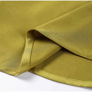 Elegant Green Satin Ruffles Sling Long Dress Women Sexy Backless Sleeveless Split Slim Dresses Lady 2025 New Party Club Vestidos - M & M Global