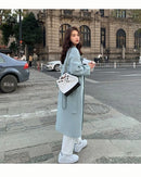 Plus Size Trendy Korean Style Woolen Coat Women's Loose Midi Student Style Jacket Autumn Winter New Arrival Small Size Outerwear