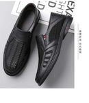 Business Leather Shoes For Men Summer British Style Hight Quality Casual White Leather Shoes Male Slip On Men Loafer Comfortable - M & M Global