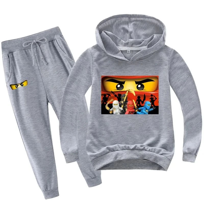 2-13 years Spring Autumn Children Clothing Sets  Kids Clothes Baby Boys Hoodies Pants 2 Pcs Set Tracksuit Anime Outwear Coat - M & M Global