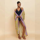 Para Praia Kimono Beach Robe 9 Colors Bikini Cover Ups Beachwear Femme Long Dress Sarong Women Loose Cardigan Swimsuit Covers - M & M Global