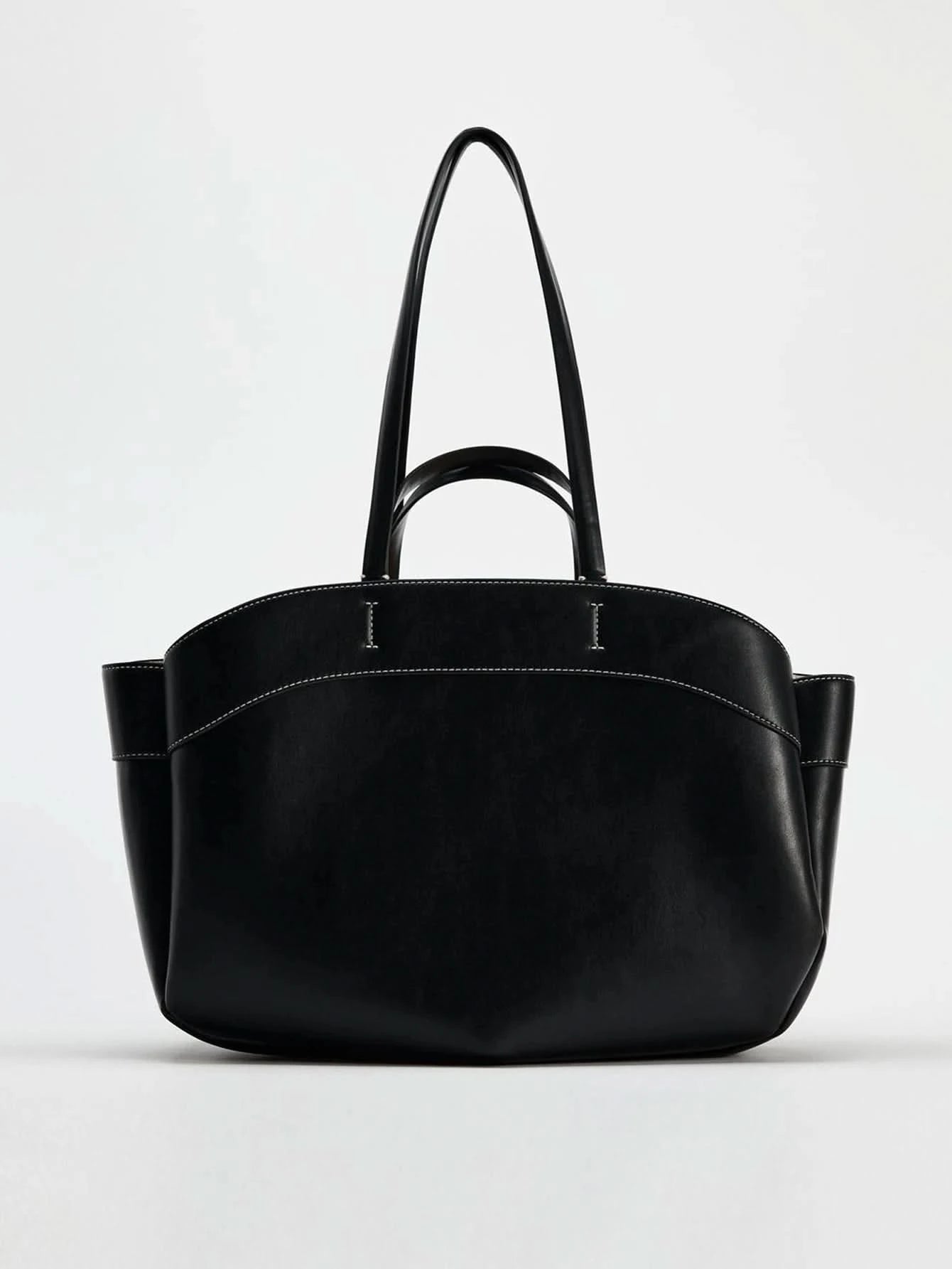 Women Tote Bag Underarm Pouch Large Capacity Pu Leather Shoulder Bag Retro Crossbody Bag Casual Portable Bucket Bags Handbag - M & M Global
