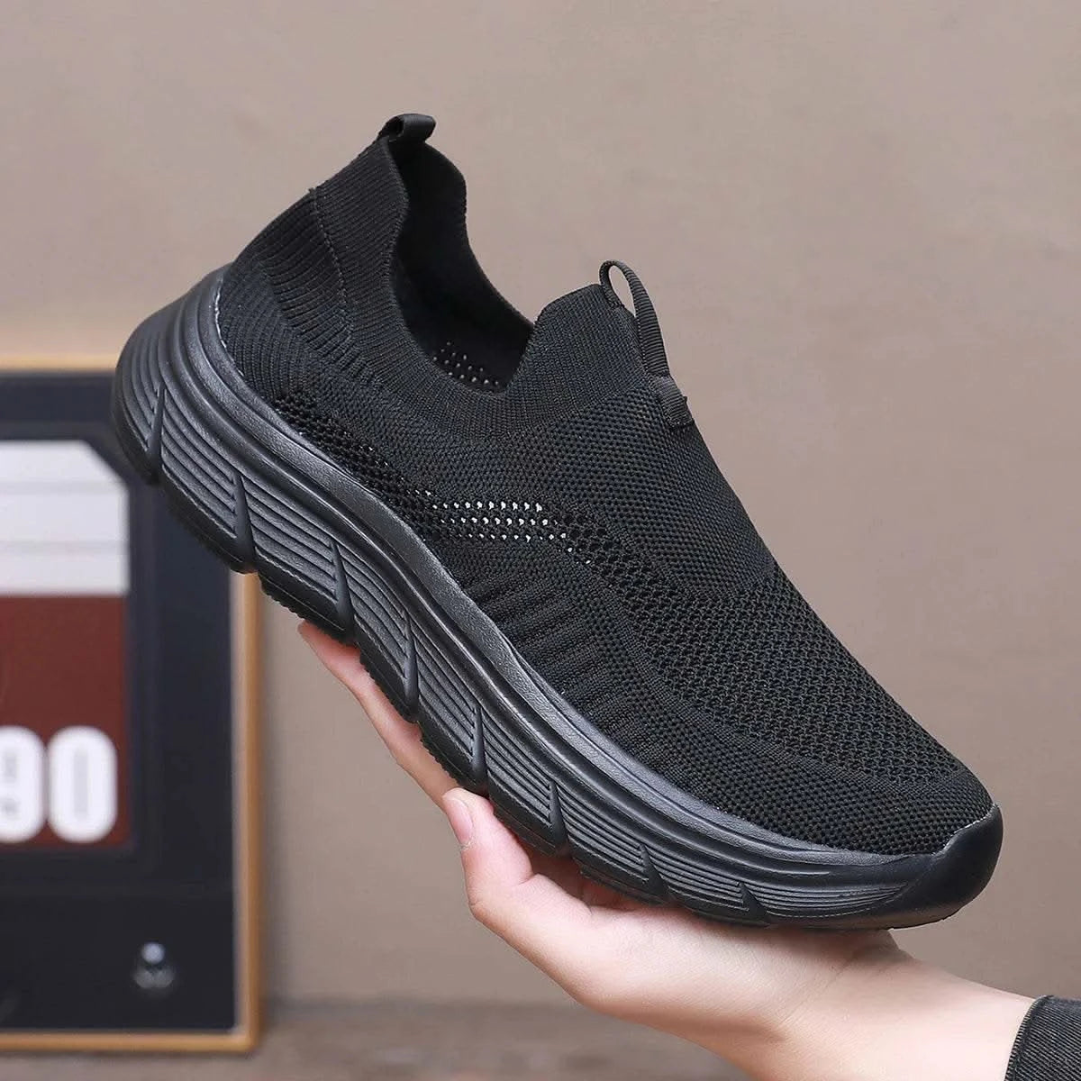 Breathable Men Casual Shoes Lightweight Outdoor Male Walking Shoes Anti-slip Men's Sneakers Slip on Flats Vulcanized Shoes - M & M Global