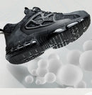 Slack-stab-proof work shoes with elastic buttons and lace-up