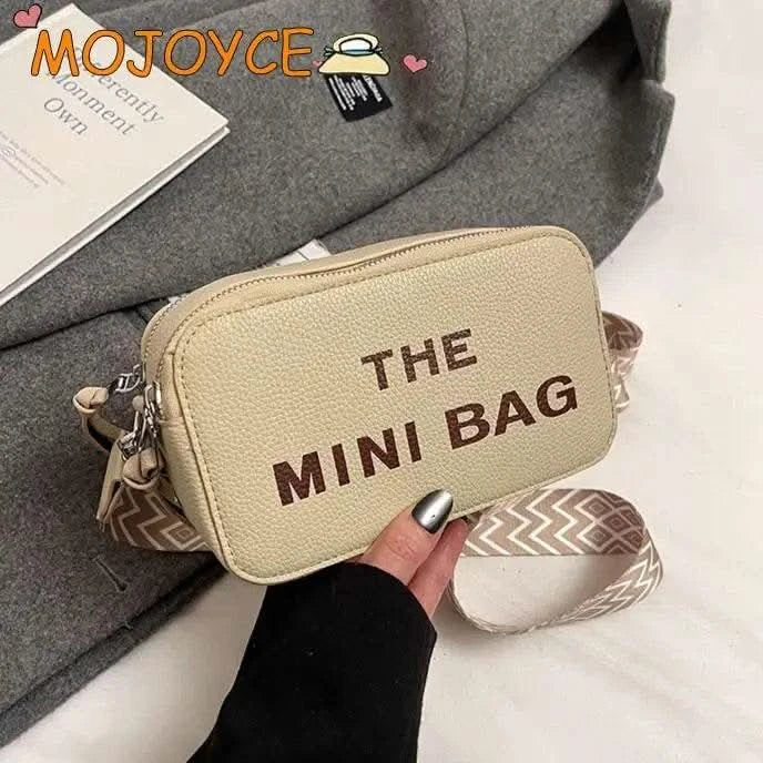 2025 New Small Square Bag Fashion Letter Pattern Chic Hobo Bag Trend PU Women Shoulder Bag Adjustable Strap Satchel Designer Bag - M & M Global