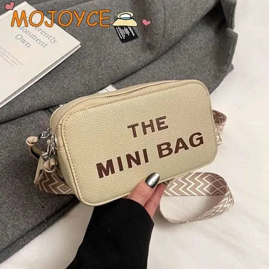 2025 New Small Square Bag Fashion Letter Pattern Chic Hobo Bag Trend PU Women Shoulder Bag Adjustable Strap Satchel Designer Bag - M & M Global