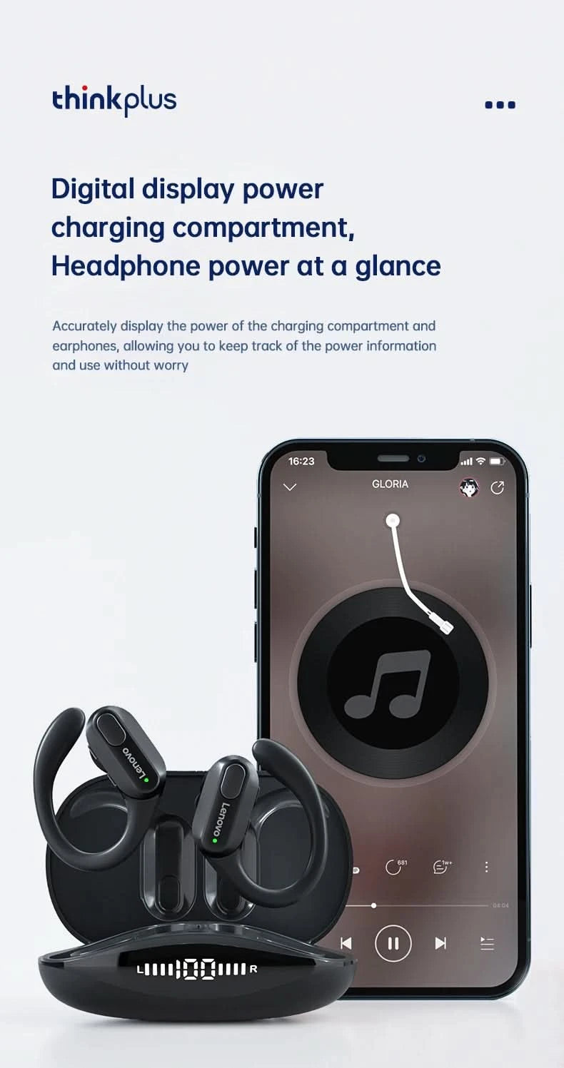Original Lenovo XT80 Sports Wireless Earphones with Mics, LED Power Display,Hifi Stereo Sound Bluetooth 5.3 TWS HeadphHeadphones - M & M Global
