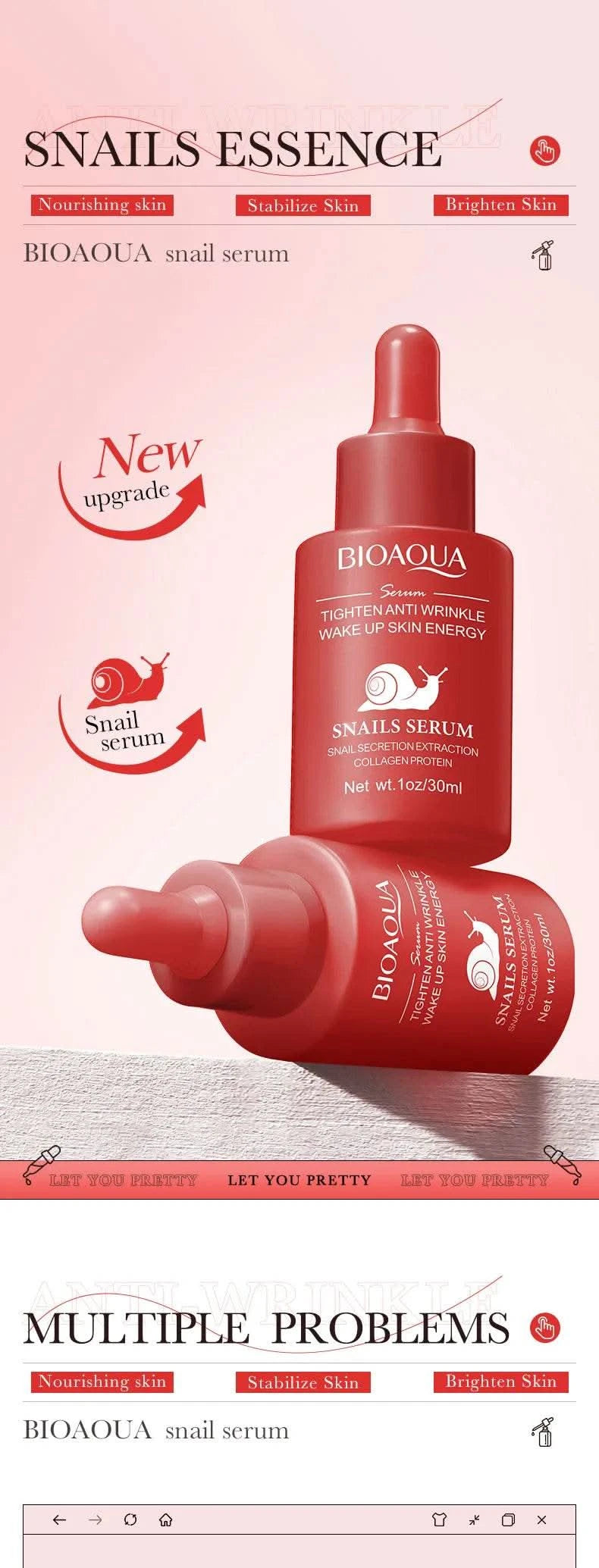 BIOAQUA Vitamin C Retinol Hyaluronic Acid Serum Moisturizing Brightening Hydrating Firming Facial Essence Beauty Face Skin Care - M & M Global